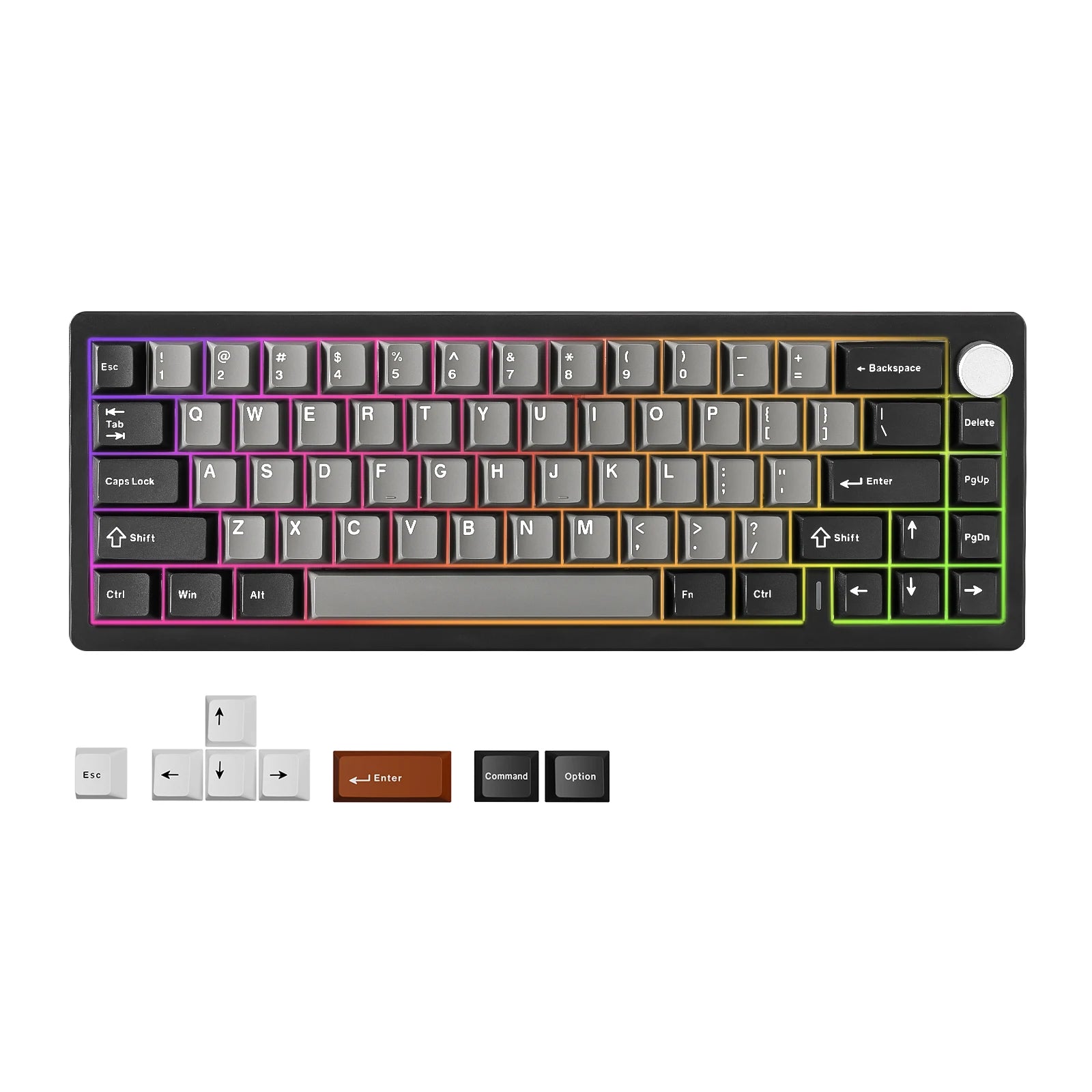 YUNZII Silver Aluminum Mechanical Keyboard