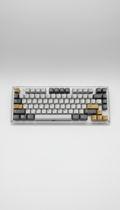Frosted Silver Full-Size Polycarbonate Keyboard
